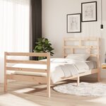 vidaXL Cadre de lit Bois de pin solide 90x200 cm