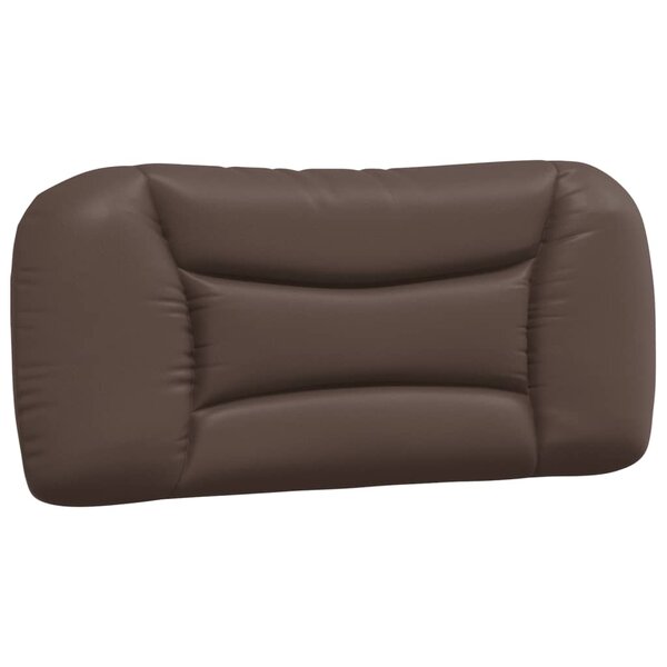 vidaXL Coussin de tête de lit marron 80 cm similicuir