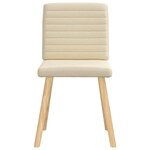 vidaXL Chaises à manger lot de 6 crème tissu