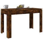 vidaXL Table à dîner chêne fumé 120x60x76 cm bois d'ingénierie