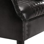 Vidaxl fauteuil tube noir 62x58x65 cm cuir véritable