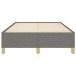 vidaXL Cadre de lit sans matelas gris foncé 120x190 cm tissu