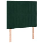 vidaXL Sommier à lattes de lit et matelas Vert foncé 80x200 cm Velours