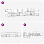 vidaXL Ensemble de canapés d'extérieur 6 Pièces Naturel et Anthracite