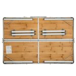 Table de camping pliable avec poignée de transport - Kingcamp - Forme rectangle