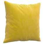 vidaXL Canapé 3 places avec oreillers décoratifs jaune 180 cm velours
