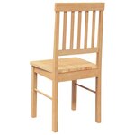 vidaXL Chaises à manger 2 Pièces bois massif caoutchouc