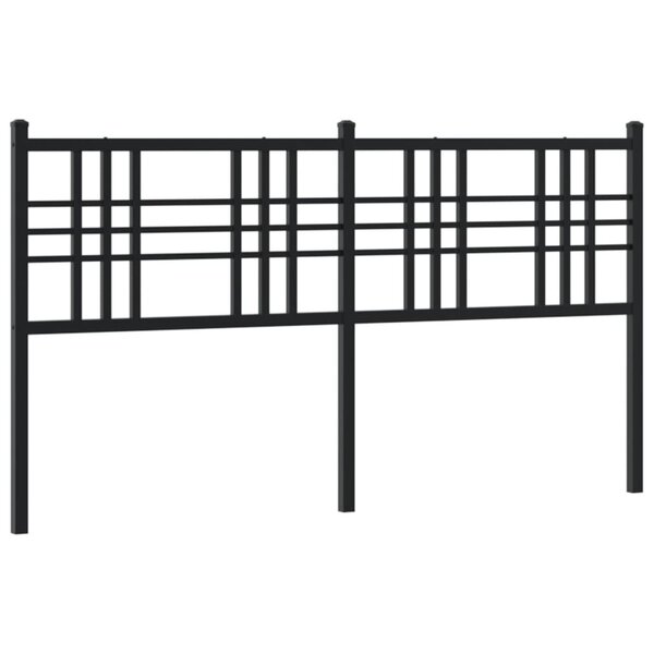 vidaXL Tête de lit métal noir 160 cm
