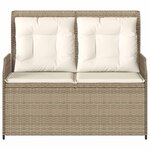 vidaXL Banc de jardin Beige polyrotin