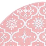 vidaXL Jupe de sapin de Noël de luxe avec chaussette Rose 90 cm Tissu