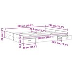 vidaXL Cadre de lit avec rangement chêne artisanal 140 x 200 cm