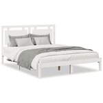 vidaXL Cadre de lit extra long sans matelas 140x220 cm bois massif