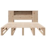 vidaXL Lit bibliothèque sans matelas 140x190 cm bois massif