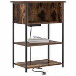 vidaXL Cabinet de chevet Chêne fumé 55 x 31 x 76 cm Bois d'ingénierie