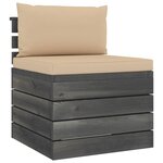 Vidaxl salon palette de jardin 9 pièces avec coussins bois de pin massif