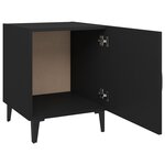 vidaXL Table de chevet Noir Bois d'ingénierie