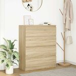 vidaXL Buffet chêne sonoma 80x35x99 cm bois d'ingénierie