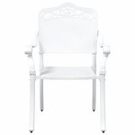 vidaXL Ensemble de tables de jardin 5 Pièces Blanc 80 x 80 x 75 cm