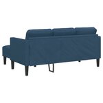 vidaXL Ensemble de 2 Canapés avec Coussins Tissu Bleu