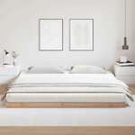 vidaXL Cadre de lit surélevé Naturel 200 x 210 cm Bois de pin massif