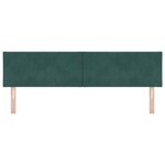 vidaXL Tête de lit avec tête de lit Vert foncé 180 cm Velours