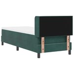 vidaXL Lit à ressorts avec matelas Vert foncé 200 x 80 cm Polyester