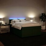 vidaXL Sommier à lattes de lit et matelas Vert foncé 160x200cm Velours