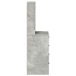 vidaXL Haut Armoire Gris béton 40 x 41 x 135 cm Bois d'ingénierie