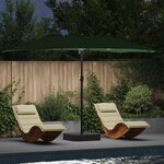 vidaXL Parasol de jardin Vert 385 x 209 x 244 cm tissu