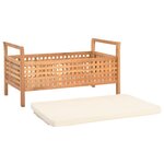 Banc banquette de rangement 93 x 49 x 49 cm bois de noyer massif 02_0010743