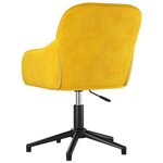 vidaXL Chaises pivotantes à manger lot de 2 Jaune Velours