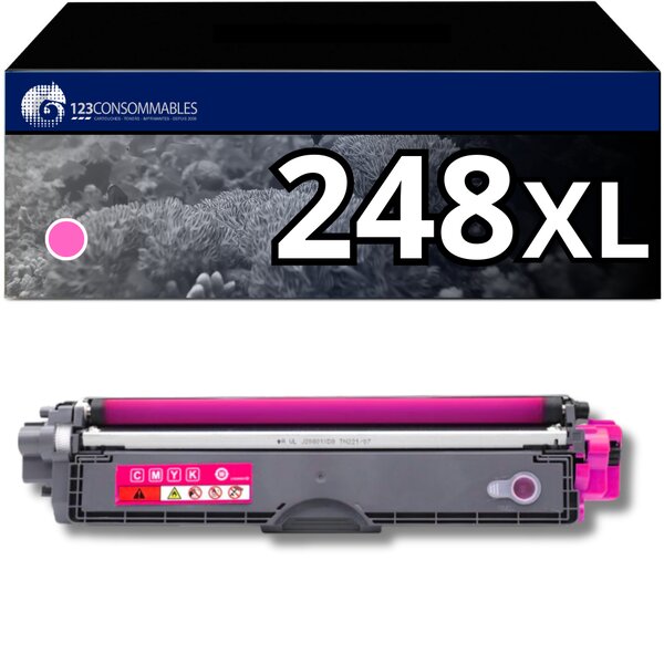 TN248 XL - Toner Magenta compatible avec Brother TN-248 XL pour Brother MFC-L8390CDW DCP-L3560CDW DCP-L3520CDWE MFC-L3740CDWE MFC-L3760CDW DCP-L3520CDW