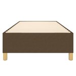 vidaXL Cadre de lit à ressorts marron foncé 100x200 cm tissu