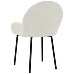 vidaXL Chaises à manger lot de 2 Crème Velours