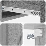 vidaXL Table d'appoint murale 87 5 x 34 5 x 17 cm Bois d'ingénierie