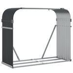vidaXL Porte-bûches anthracite 120x45x100 cm acier galvanisé