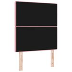 vidaXL Tête de Lit LED avec des lumières à LED Rose 80 cm Velours