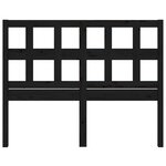 vidaXL Tête de lit Noir 125 5x4x100 cm Bois massif de pin