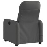 vidaXL Fauteuil inclinable de massage gris foncé tissu