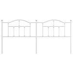 vidaXL Tête de lit métal blanc 193 cm