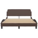 vidaXL Cadre de lit avec tête de lit Marron 120x200 cm Similicuir
