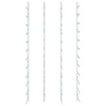 vidaXL Casier à vin mural pour 36 bouteilles 2 Pièces Blanc Fer