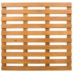 vidaXL Tapis de bain Uni Marron 100 x 53 cm bois