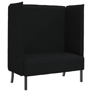 vidaXL Canapé à Haut Dossier 101cm Noir tissu