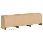 vidaXL Meuble TV avec LED Chêne artisanal 140x34x40 cm Bois d'ingénierie