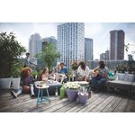 Pot de fleur Loft Urban Rond avec roues - Violet Ø 38.5 x hauteur 35 cm - Extérieur 100 recyclé