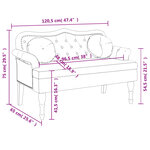 vidaXL Banc avec coussins noir 120 5x65x75 cm velours