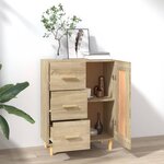 vidaXL Buffet Chêne sonoma 69 5x34x90 cm Bois d'ingénierie