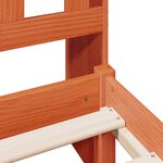 vidaXL Lit bibliothèque sans matelas cire marron 160x200 cm pin massif