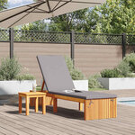 vidaXL Transat Bois d'acacia massif Huile Naturelle